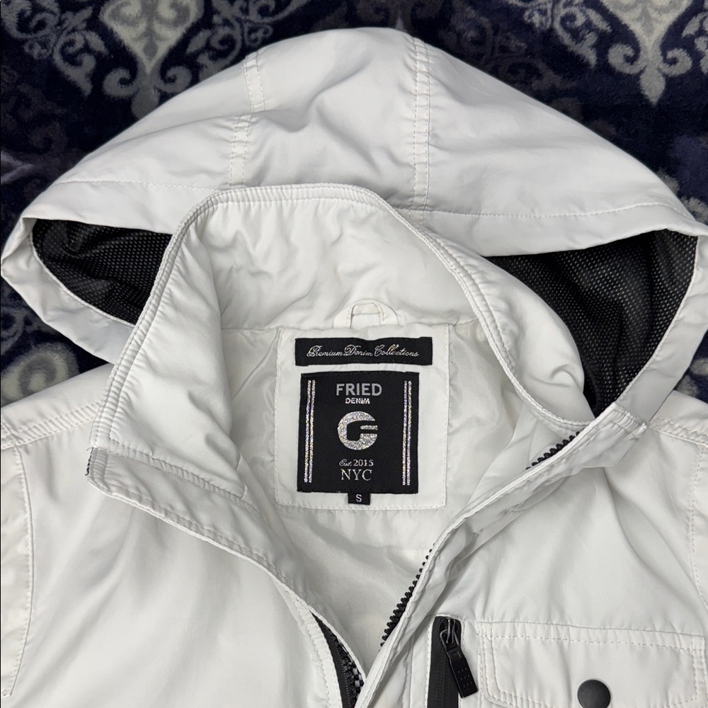 FRIED G White Hooded Jacket - Size Small